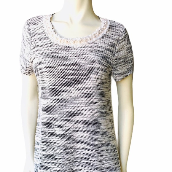 Melissa Paige Pearl Embellished Textured Dress - Picture 7 of 8